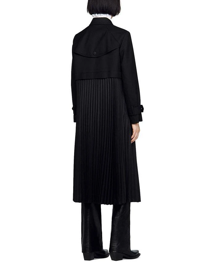 Sandro Samy Pleated Trench Coat 3