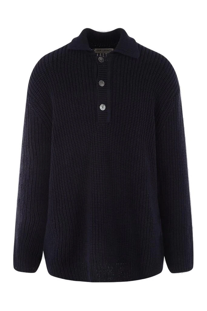 Our Legacy Our Legacy Big Piquet Chunky Ribbed-Knit Jumper 1