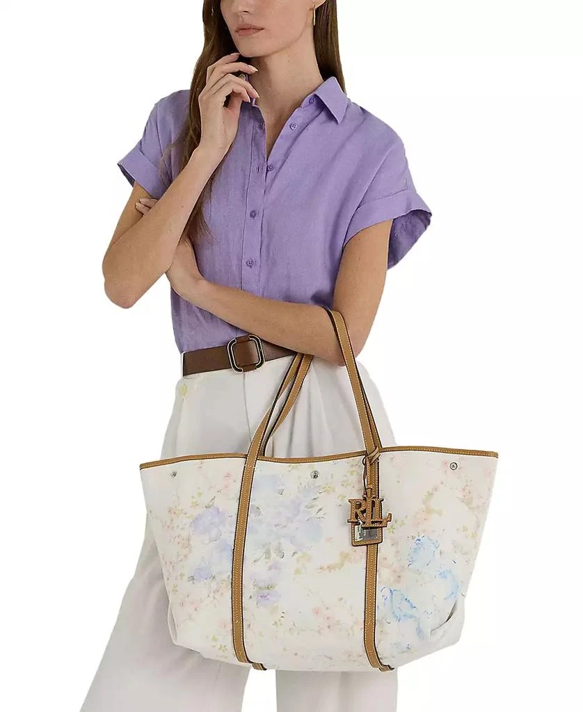 Ralph Lauren Emerie Floral Canvas Extra Large Tote 1