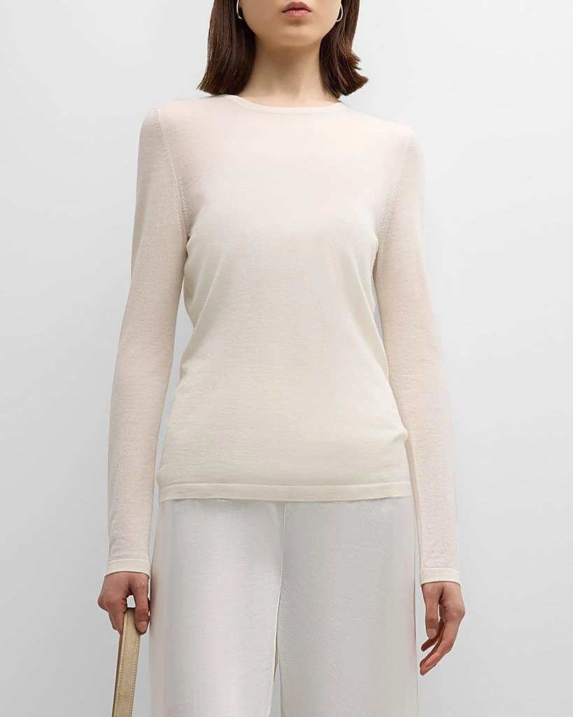 Neiman Marcus Cashmere Superfine Crewneck Top 4