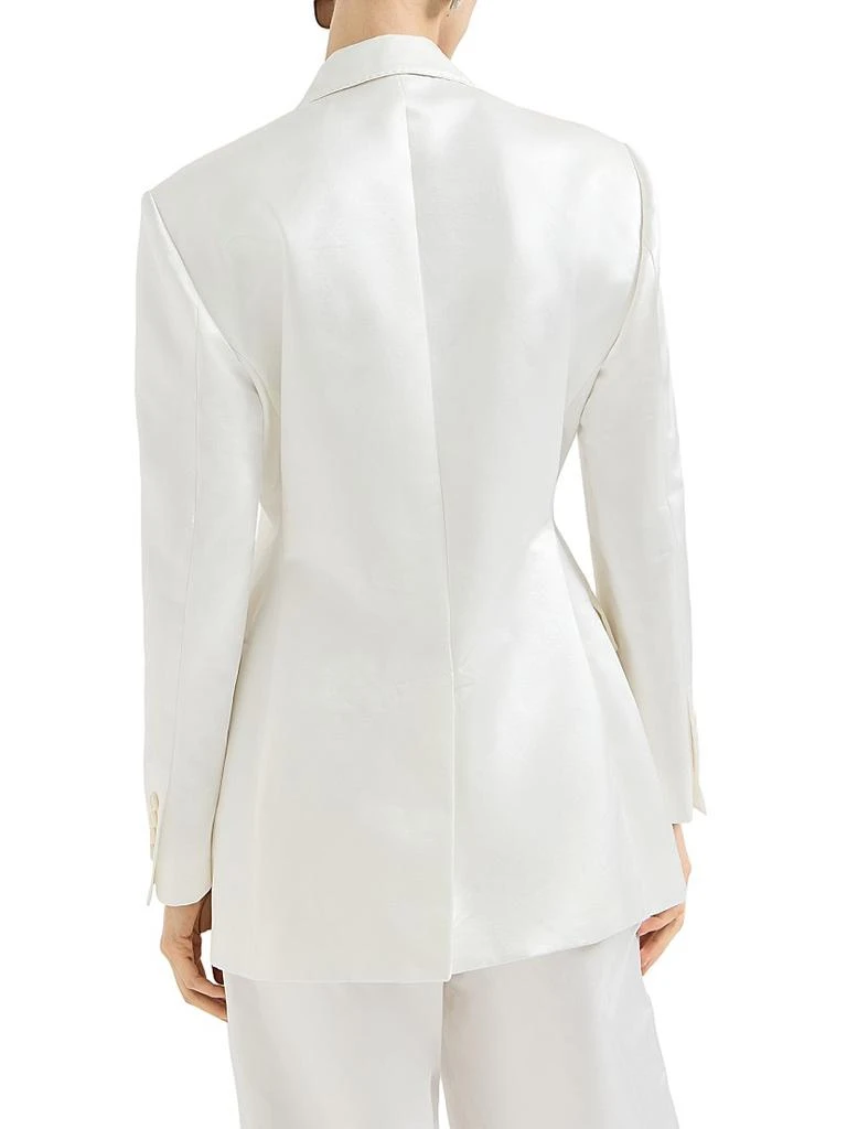 Brunello Cucinelli Cotton and Silk Satin Blazer with Monili 3