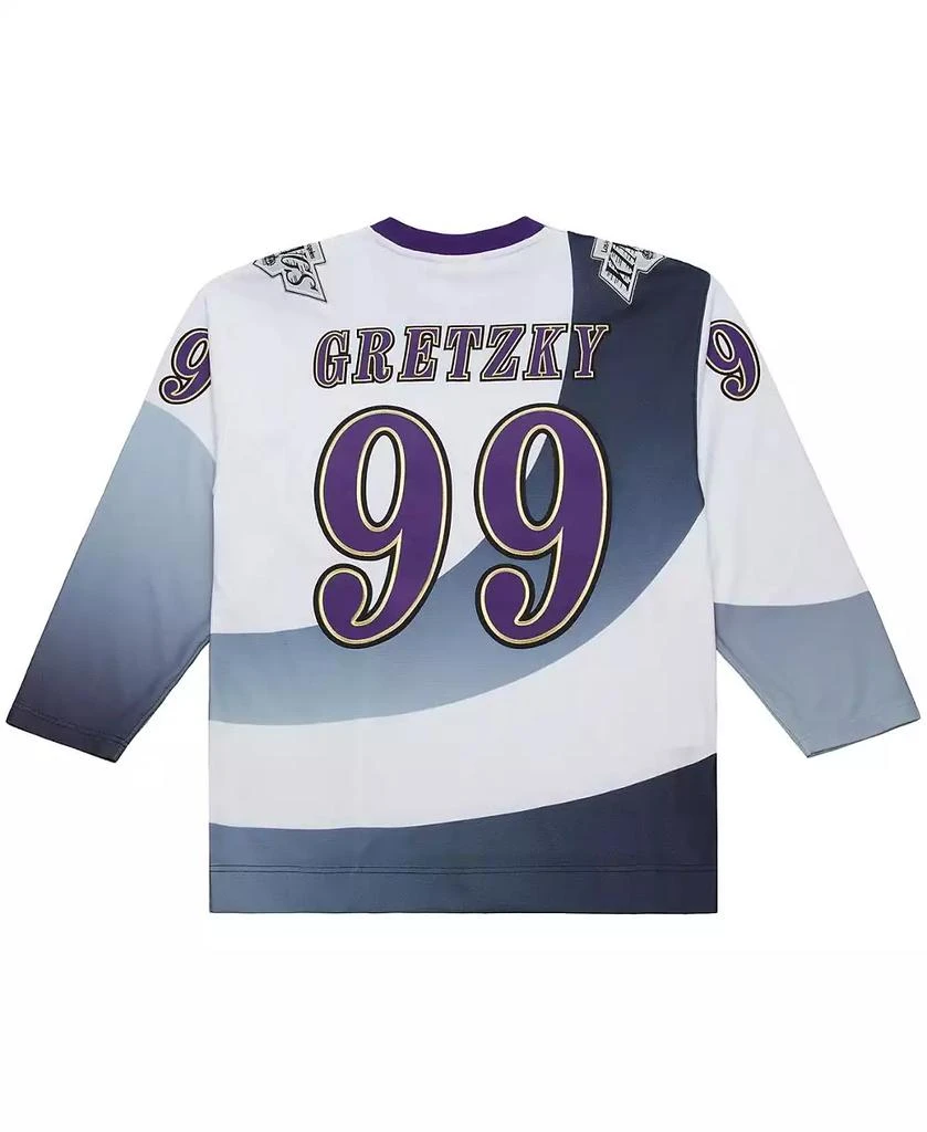 Mitchell 
Ness Men
s Wayne Gretzky White Los Angeles Kings Big Tall 1995-96 Blue Line 2.0 Jersey 2