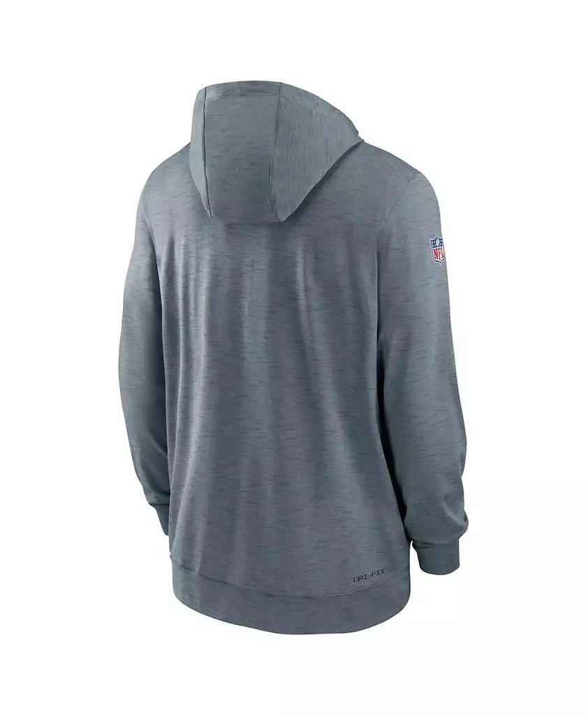NIKE Men's Heather Gray San Francisco 49ers Sideline Team Pop Full-Zip Hoodie Jacket 2