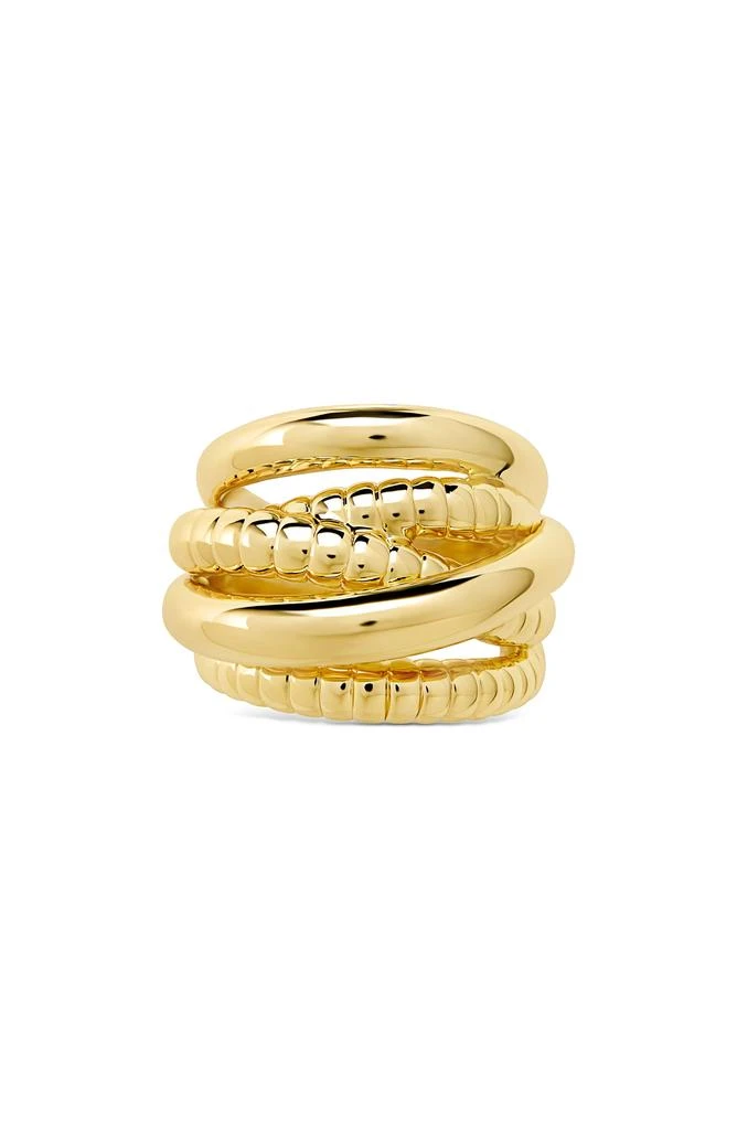 Sterling Forever Hester Polished 
Ribbed Stack Ring