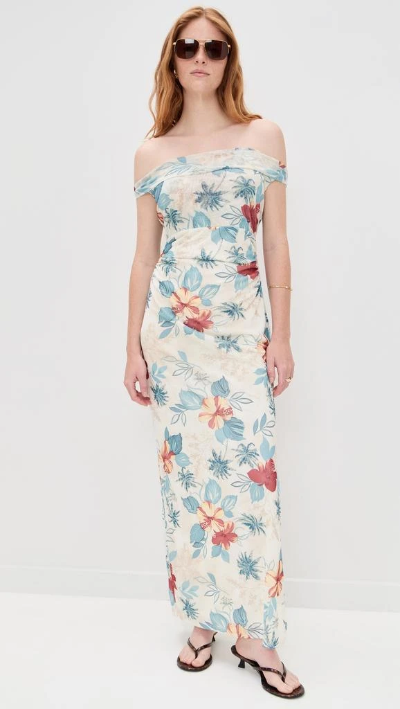 Wayf Marina Ruched Midi Dress 4