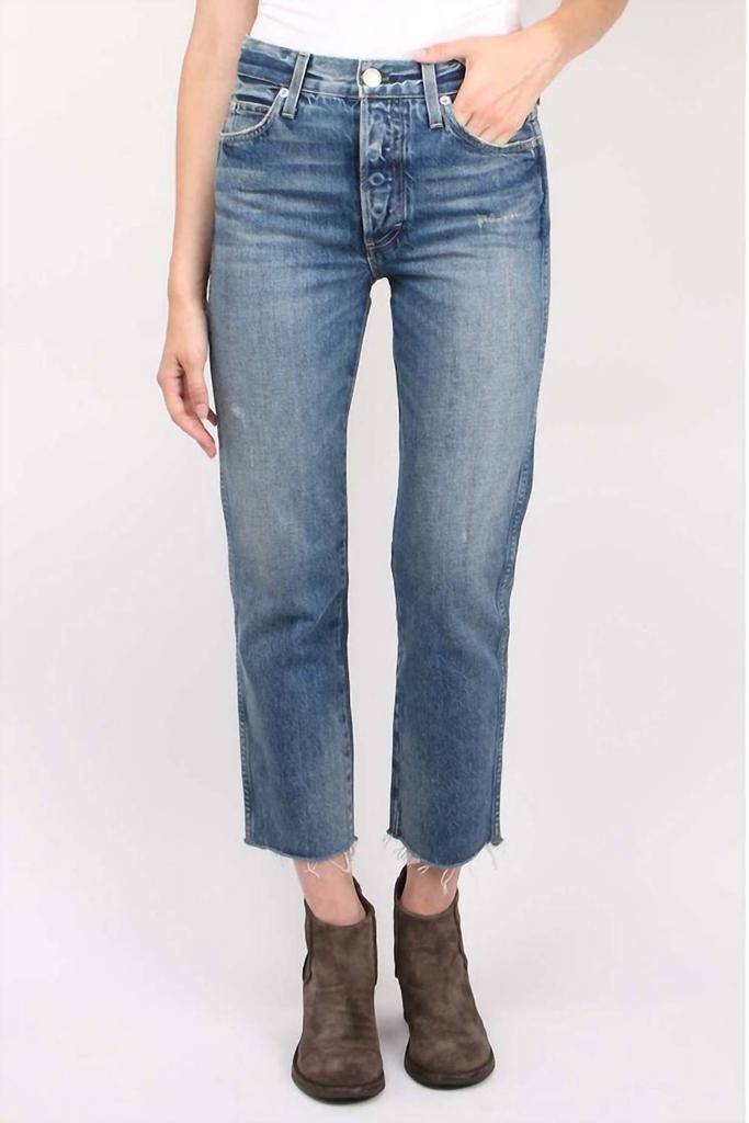 AMO Loverboy Cropped Jeans In Darling