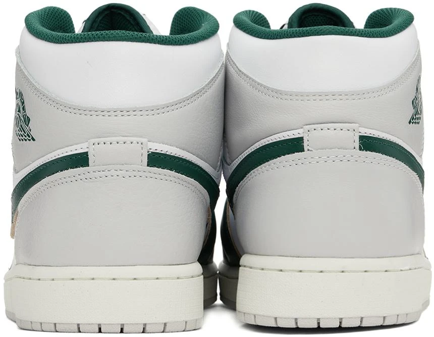 Jordan White & Green Air Jordan 1 Mid SE Sneakers 2