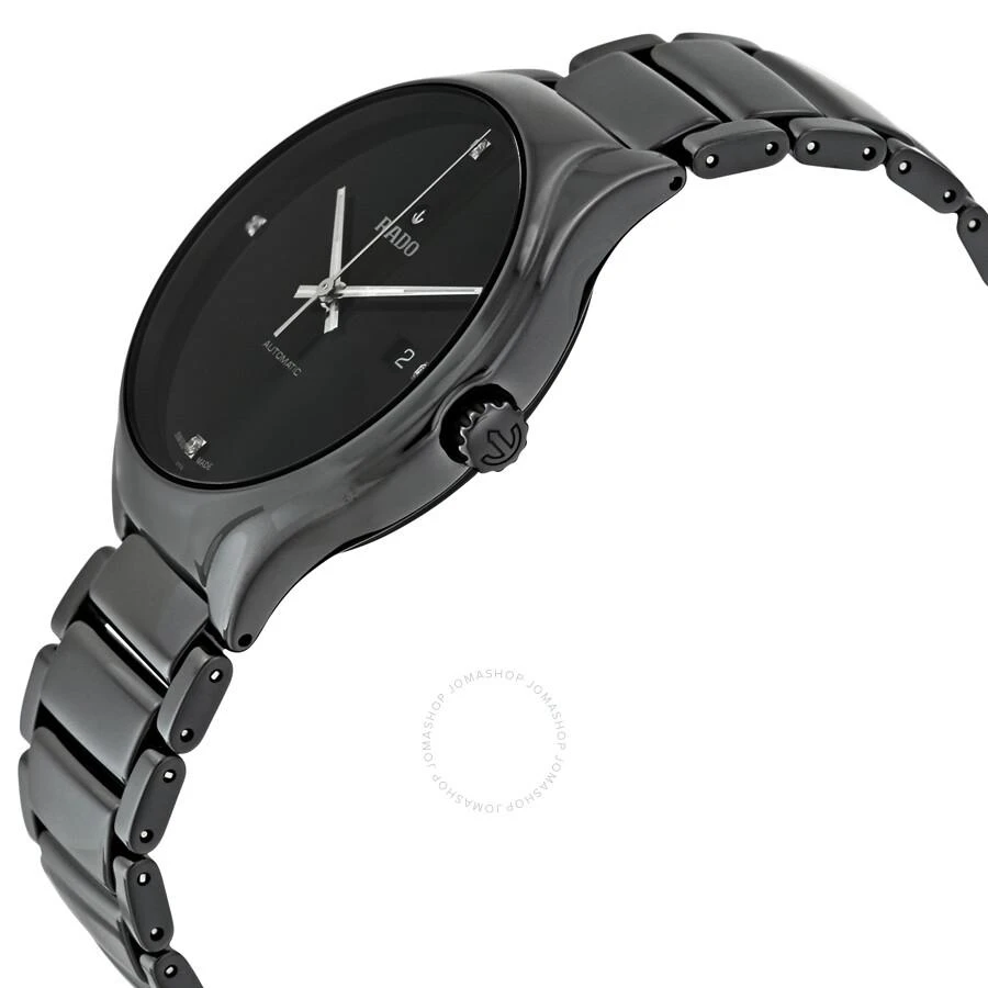 Rado True Automatic Black Dial Black Ceramic Men's Watch R27056722 2