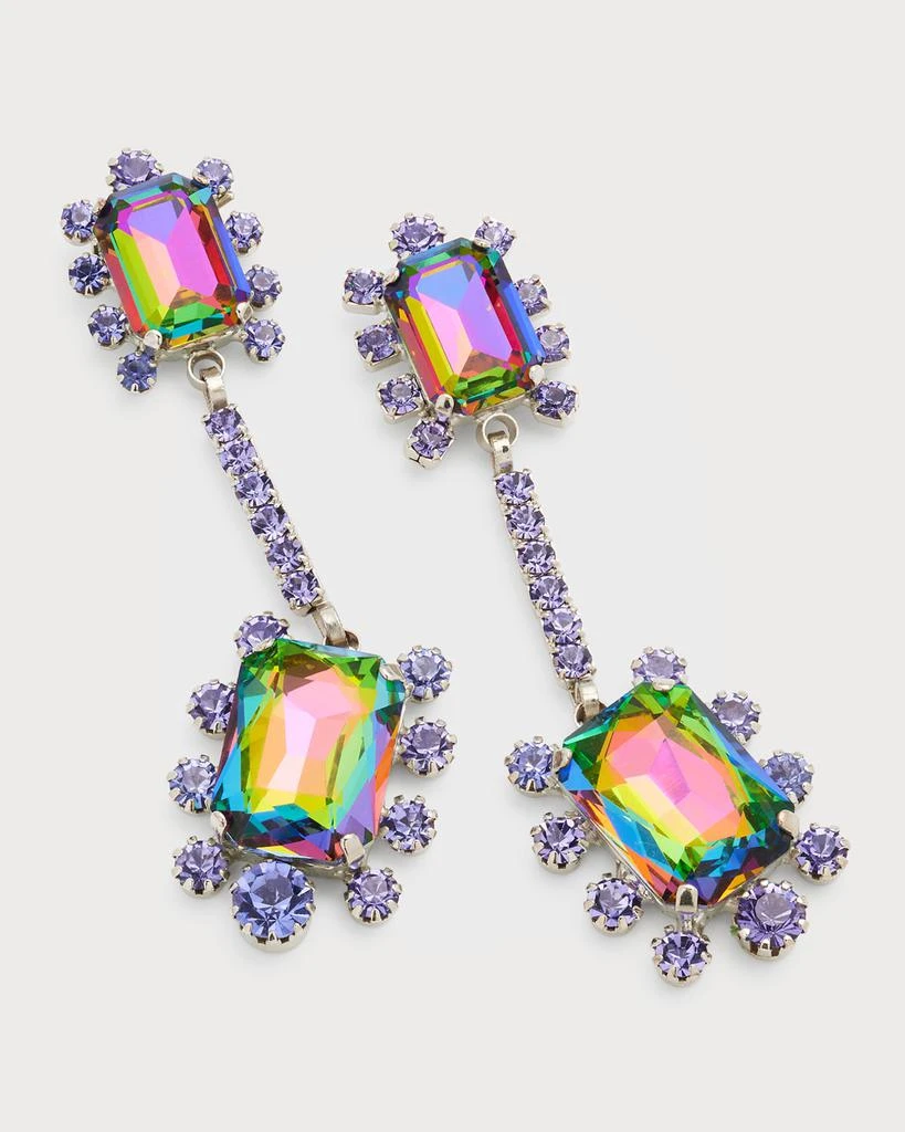 Elizabeth Cole Gaia Linear Crystal Dangle Earrings 3