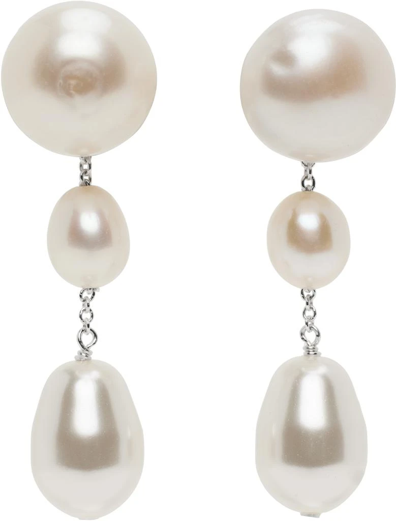 Sophie Buhai Silver & White Medium Eleanor Earrings 1