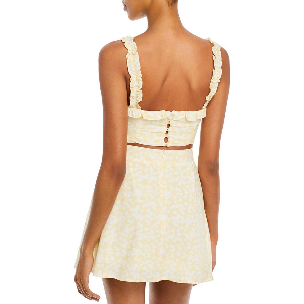 Charlie Holiday Fable Top Womens Floral Sleeveless Halter Top