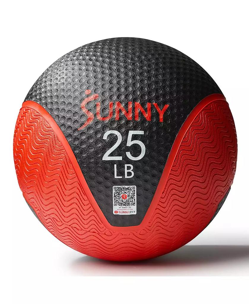 Sunny Health 
Fitness Medicine Ball 25LBS, Non-slip Grip
