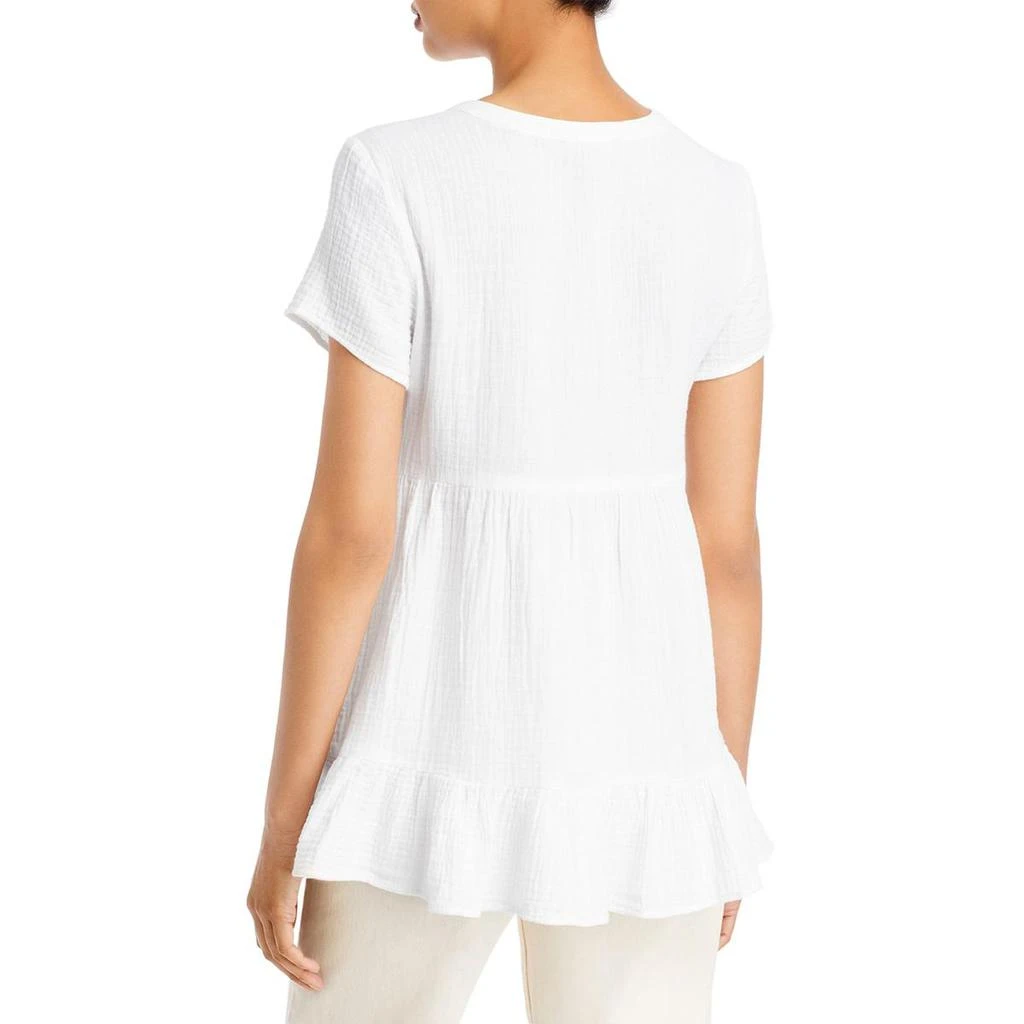 Beach Lunch Lounge Carey Womens Tiered V Neck Pullover Top 2