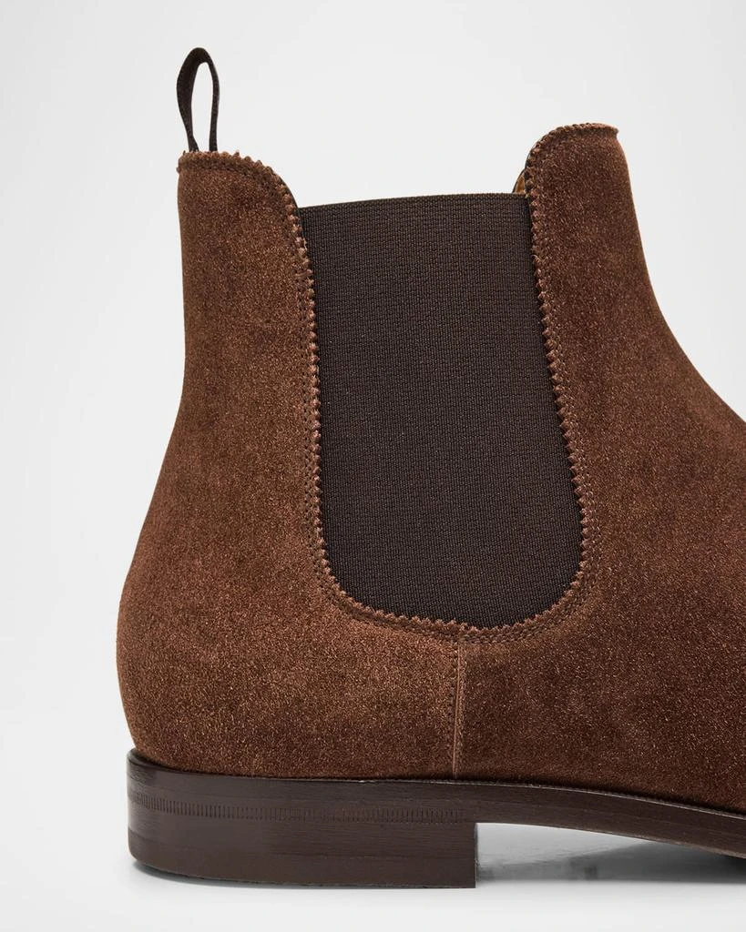 Ralph Lauren Men's Grantly Suede Mid-Cut Chelsea Boots 6