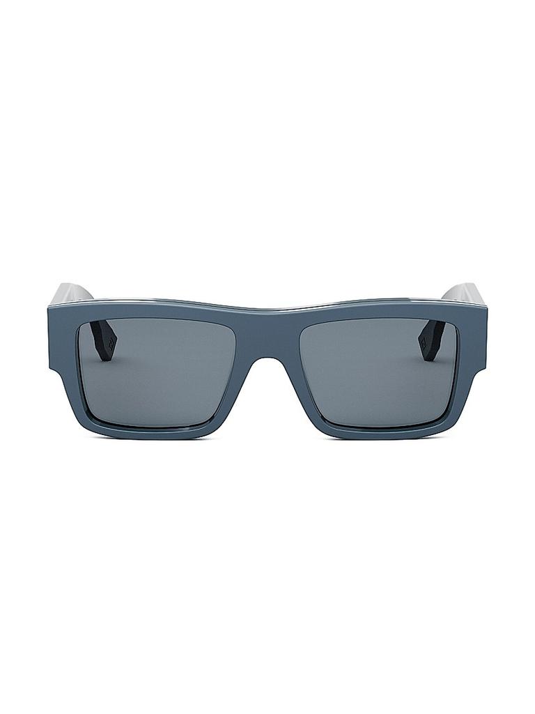 Fendi Signature 53MM Rectangular Sunglasses - Accessories