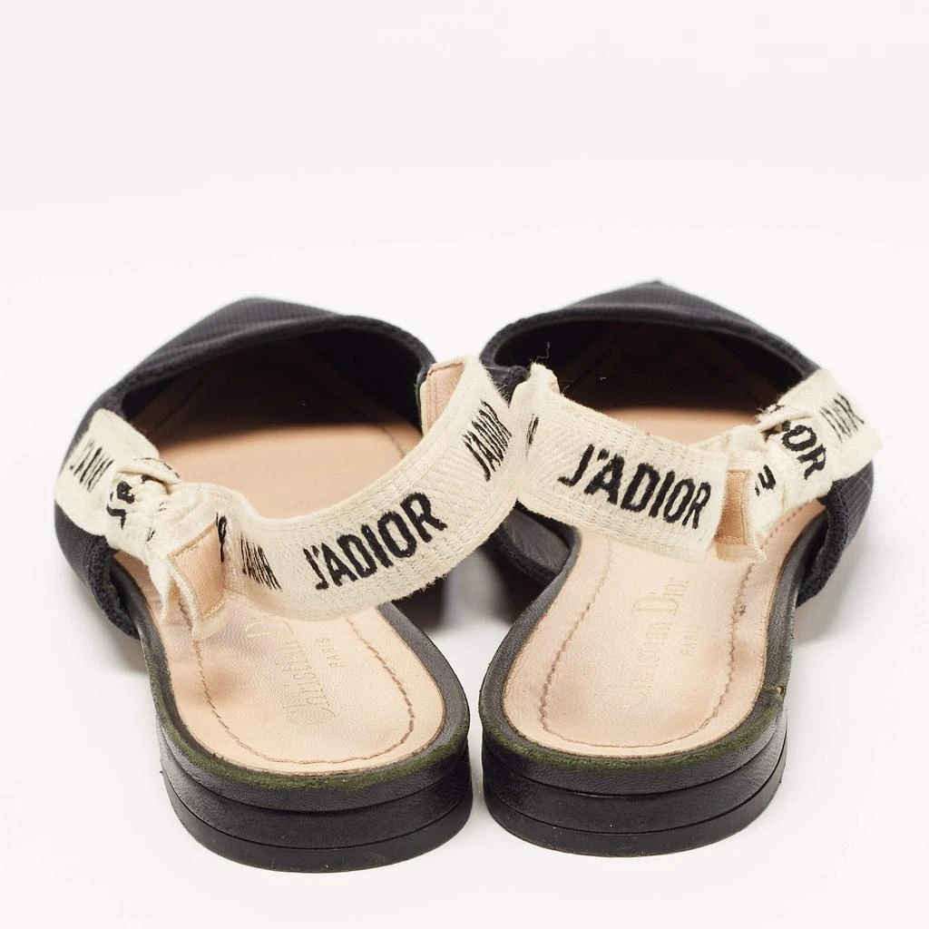 Dior Dior Black Technical Fabric J'adior Slingback Flats Size 36.5 4