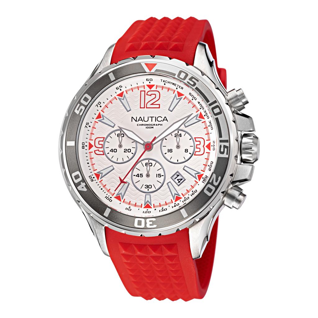 Nautica Silicone Chronograph Watch