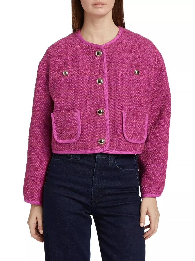 ba&sh Brittany Tweed Crop Jacket 3