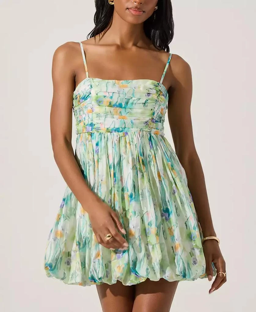 ASTR Women's Floral-Print Bubble Skirt Mini Dress 4