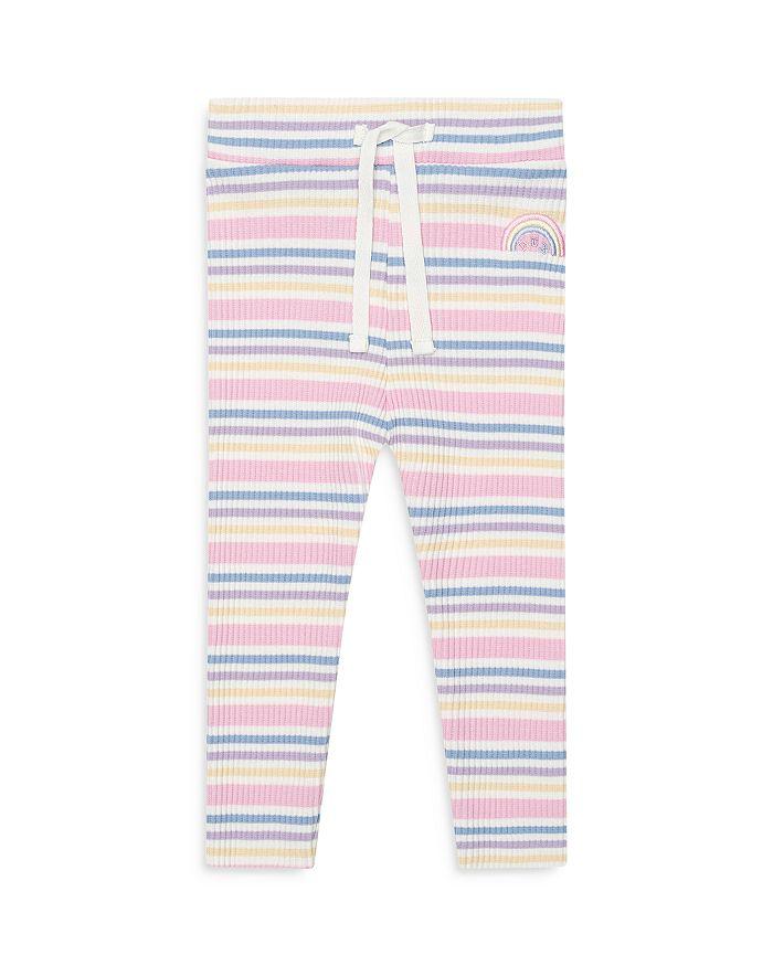 Huxbaby Girls' Rainbow Striped Rib Leggings - Baby