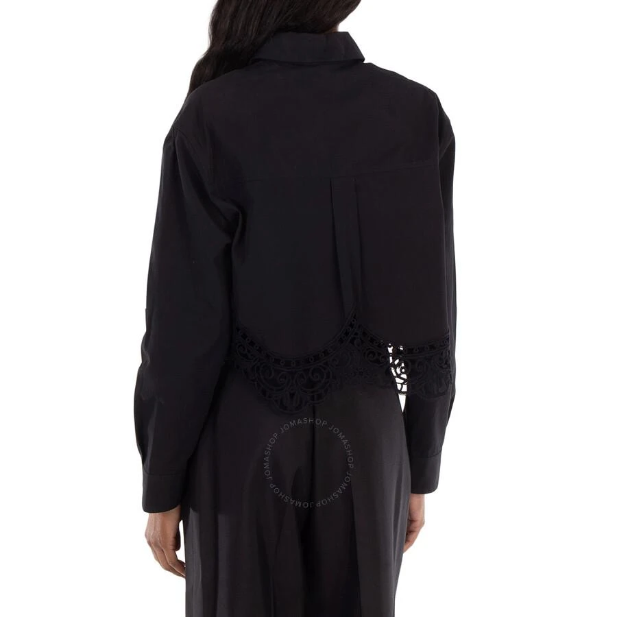 Burberry Lace Long- Sleeve Woven Crop Shirt 3