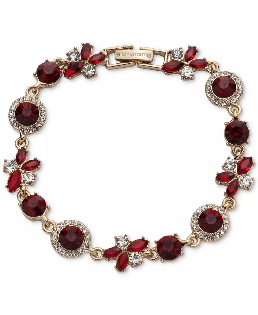 Givenchy Stone & Crystal Halo & Cluster Alternating Link Flex Bracelet