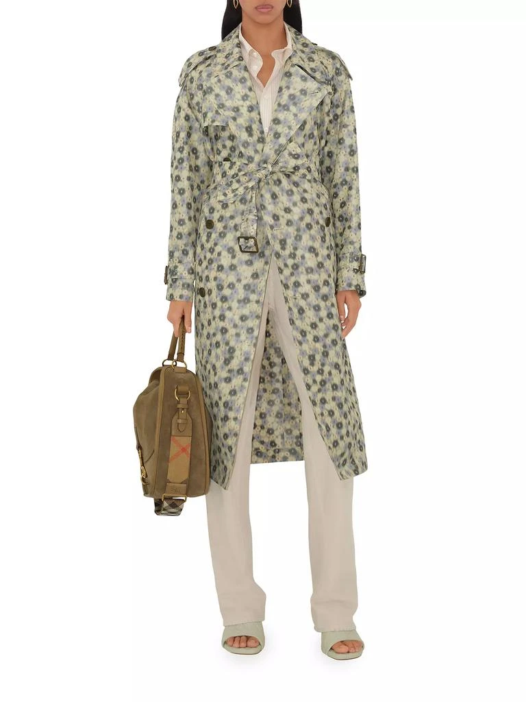 Burberry Floral Belted Trench Coat 4