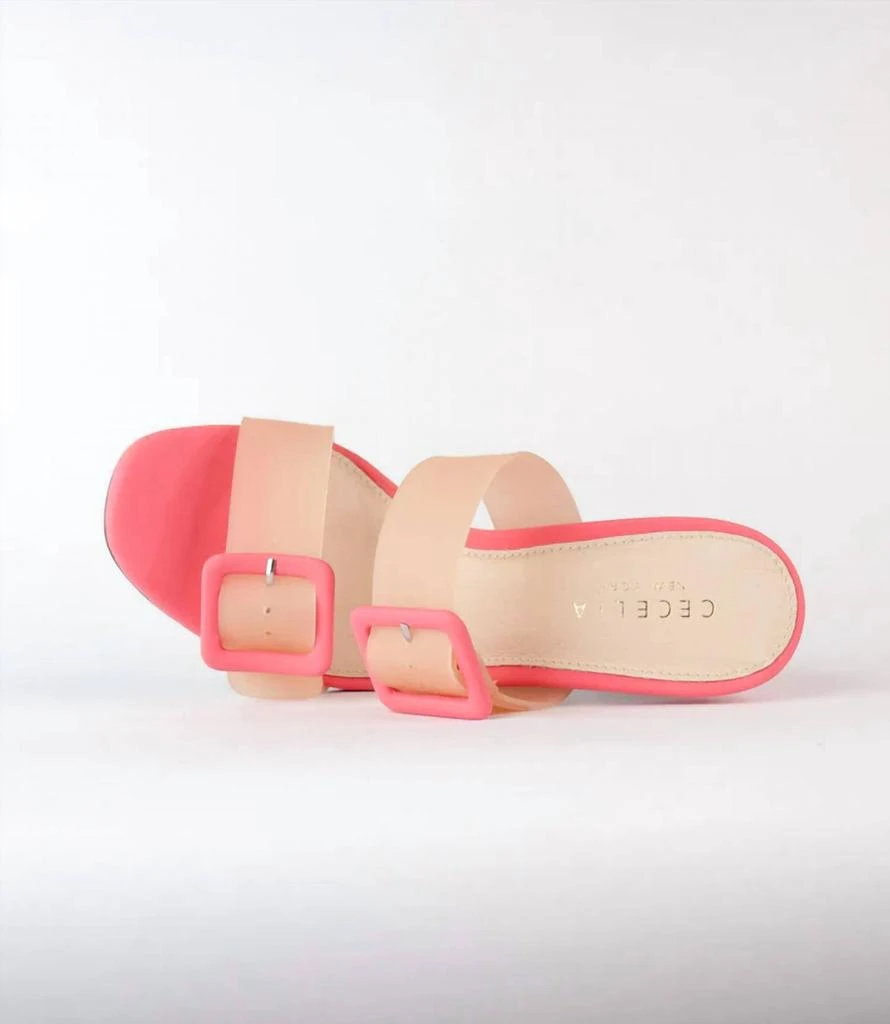 Cecelia New York Vicki Block Heel In Coral Nude 2