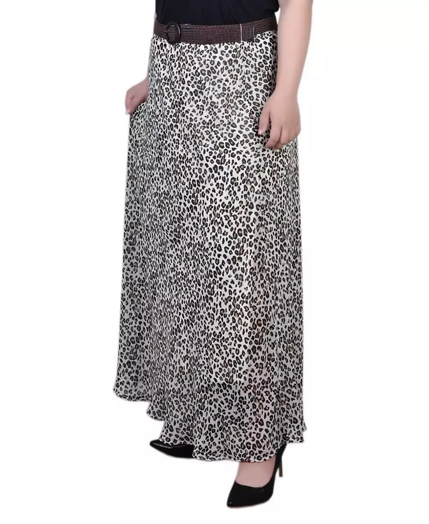 NY Collection Plus Size Chiffon Maxi Skirt 3