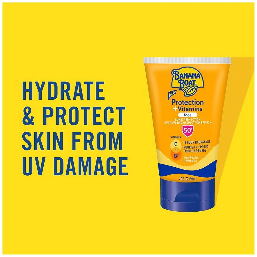 Banana Boat Protection + Vitamins Sunscreen for Face Lotion, SPF 50 3