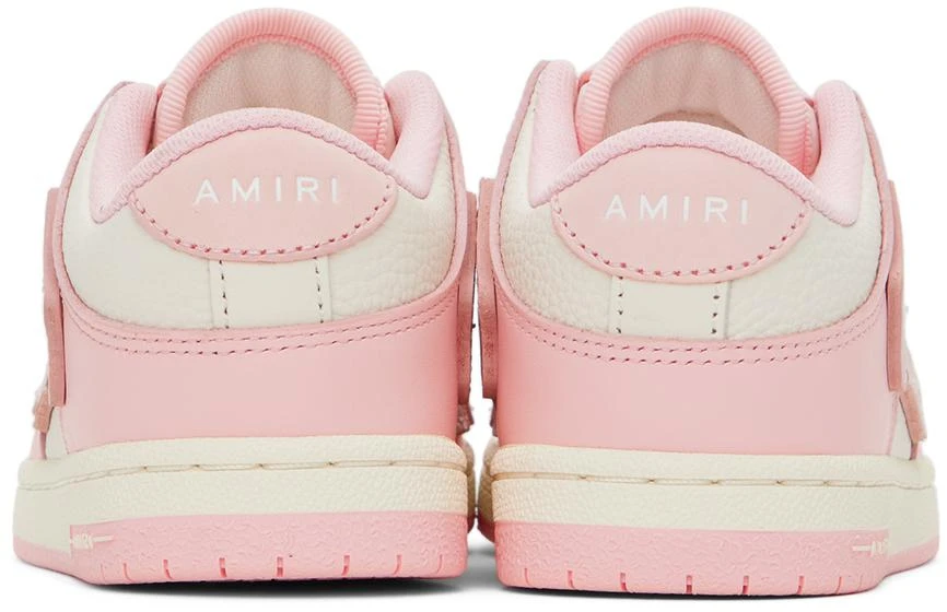 AMIRI Kids Pink & White Skel Top Low Sneakers 2
