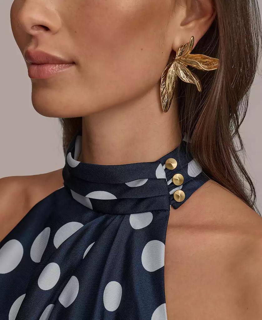 【Donna Karan New York】Polka Dot High-Neck Dress Donna Karan Women's Polka Dot High-Neck Dress - Compare