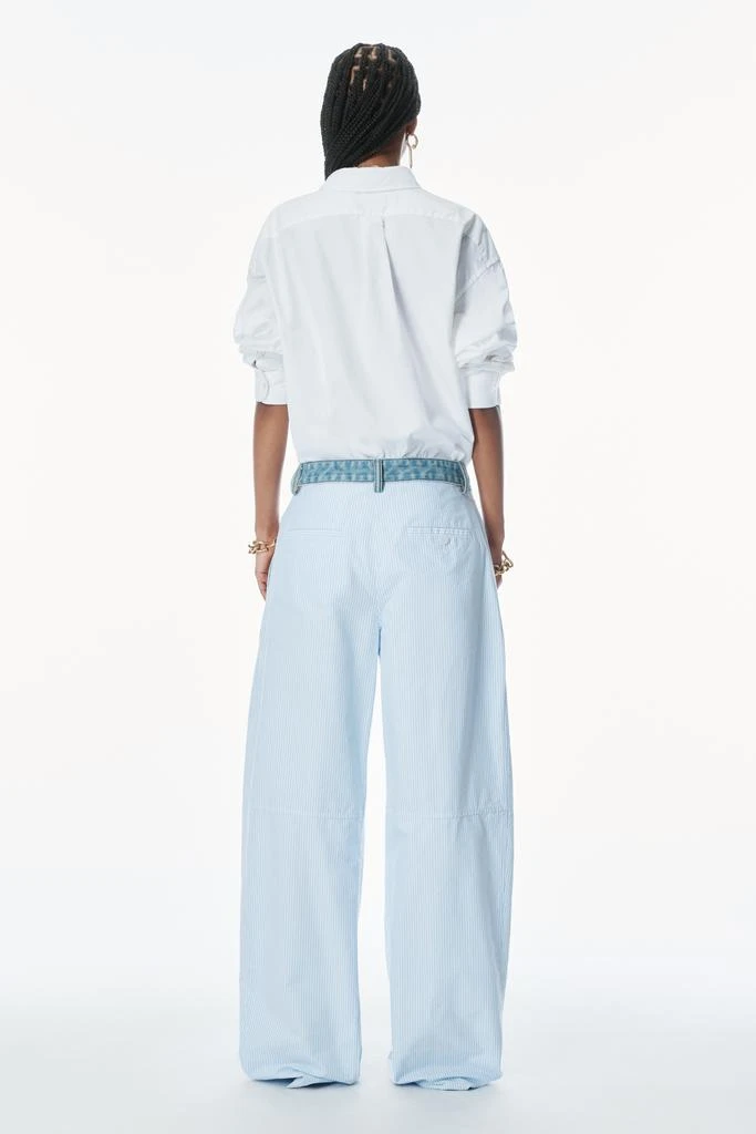 Alexander Wang Cotton Oxford Pants with Denim Waistband 4