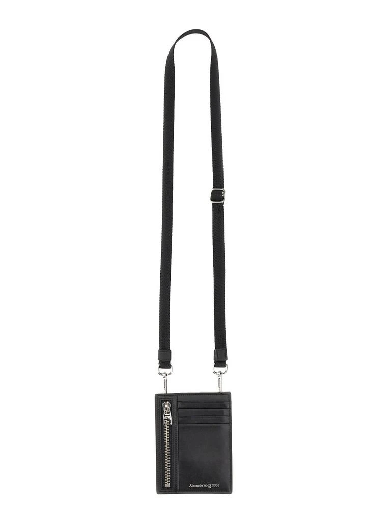 Alexander McQueen Alexander McQueen Logo-Embossed Neck-Strap Cardholder 1