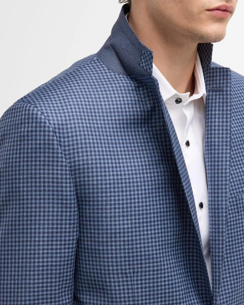 Brioni Men's Gingham Check Sport Coat 7