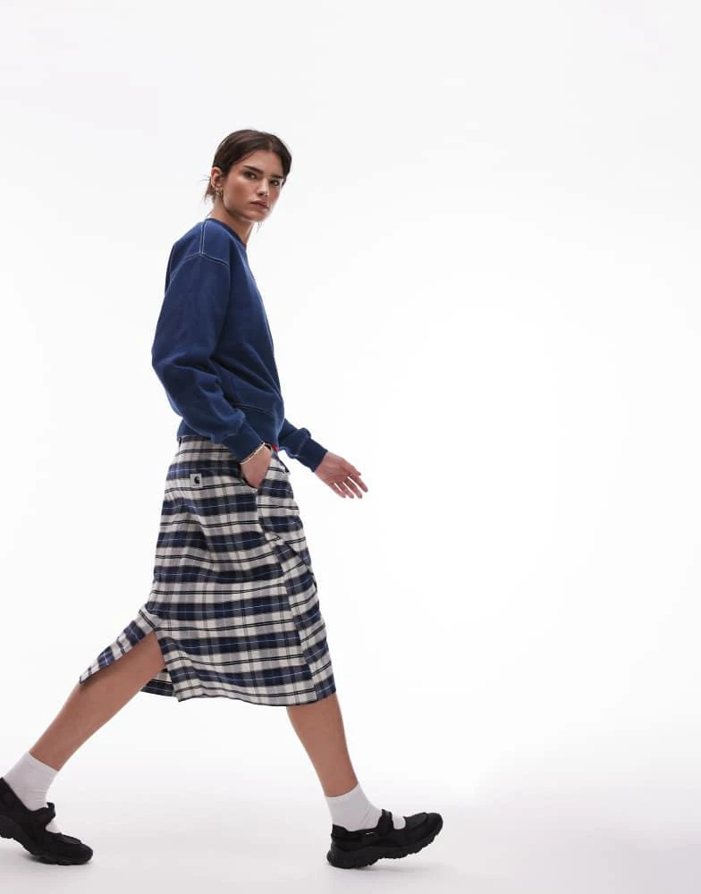 Carhartt WIP Carhartt WIP tarbell check skirt in navy 1