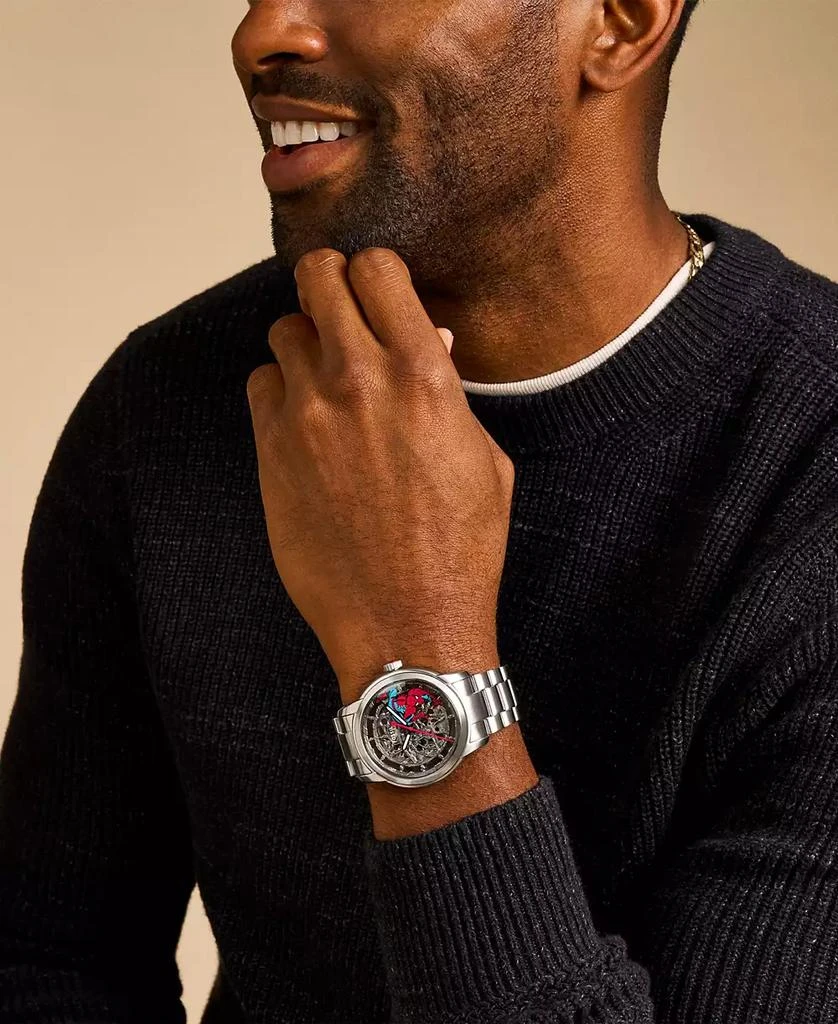 Fossil Unisex Marvel x Limited Edition Automatic Silver Stainless Steel Watch, 43mm 5