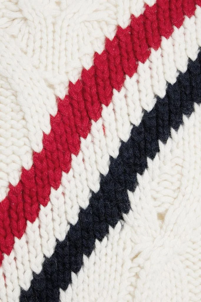 Thom Browne Striped cable-knit cashmere turtleneck sweater 4