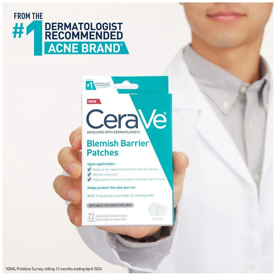 CeraVe Blemish Barrier Patches Oil-Absorbing Hydrocolloid Pimple Patches 7