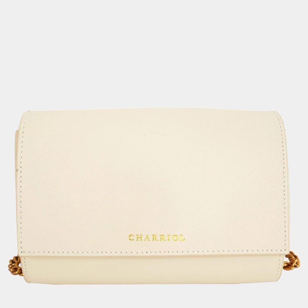 Charriol Charriol OffWhite Leather Chameleon Crossbody 1