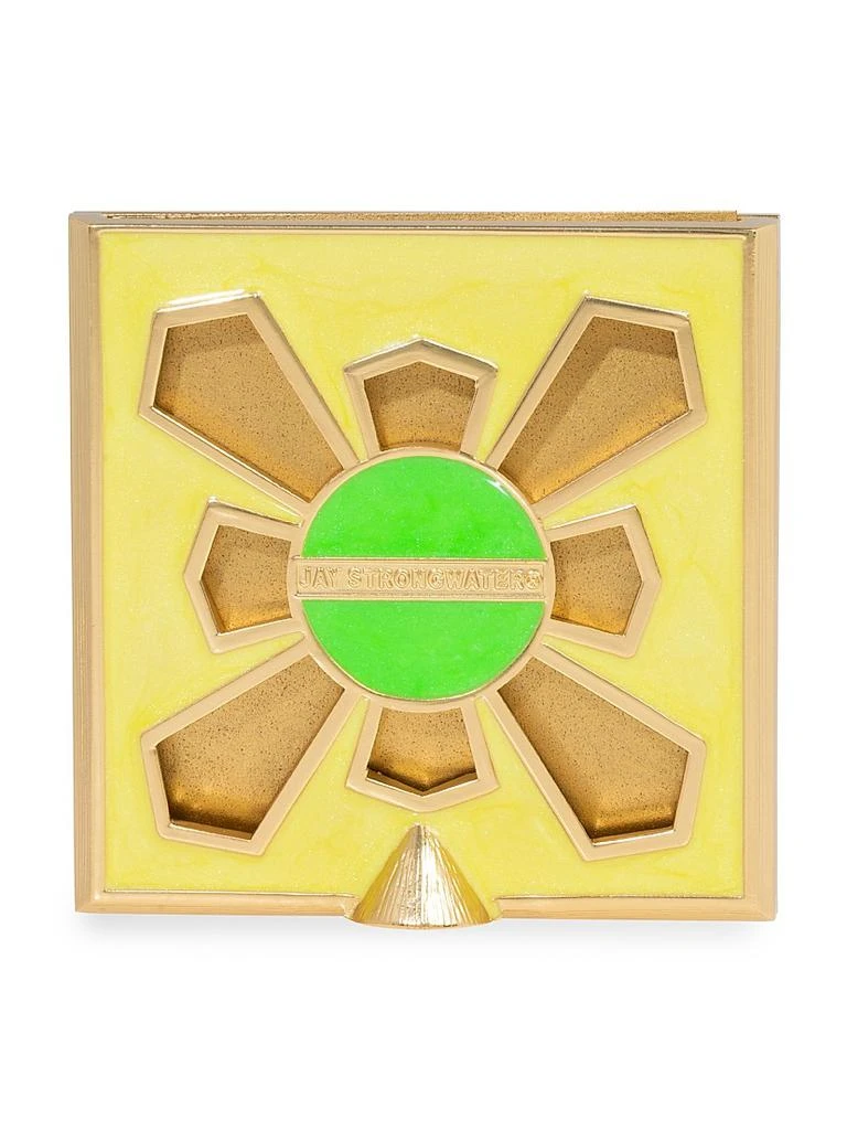 Jay Strongwater Leland 14K-Gold-Plated, Enamel 
Glass Crystal 2" x 2" Square Frame 2