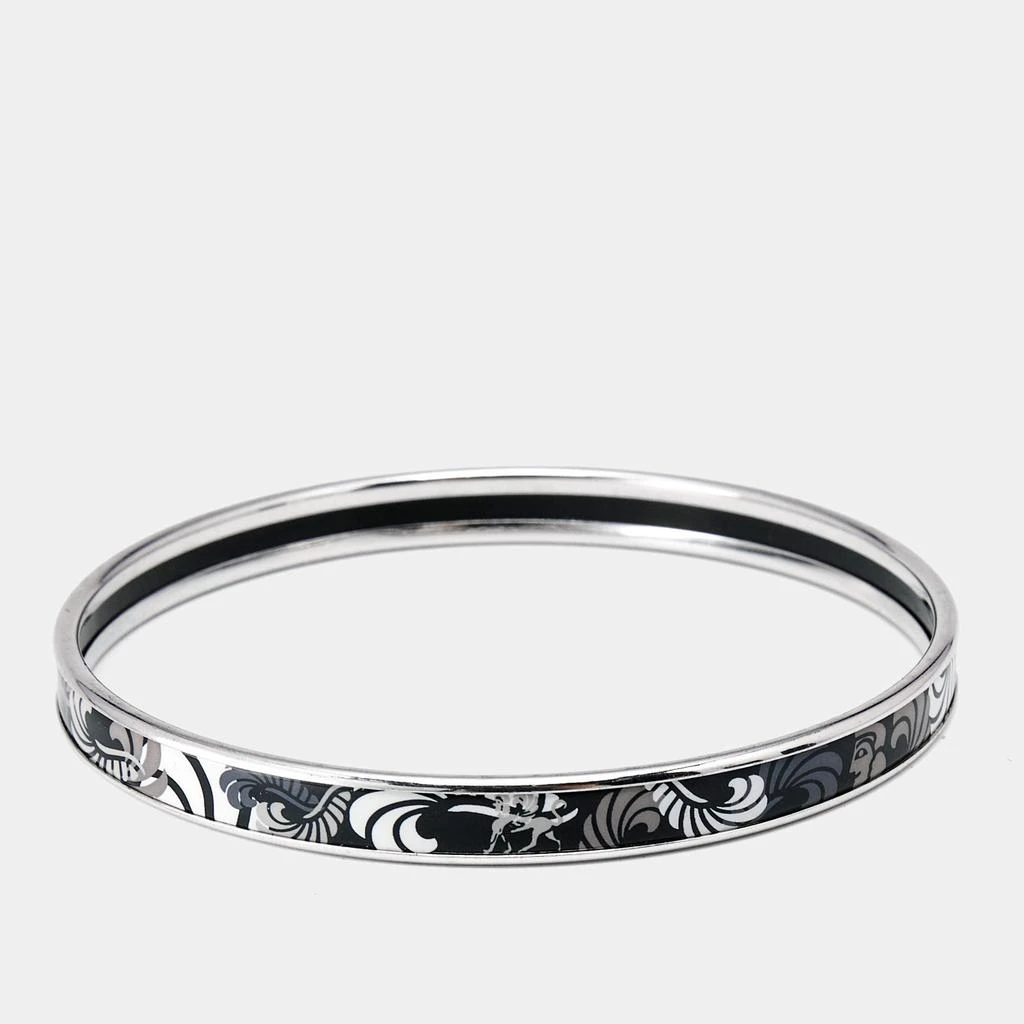 Frey Wille Frey Wille Black Enamel Silver Tone Ultra Bangle Bracelet 1