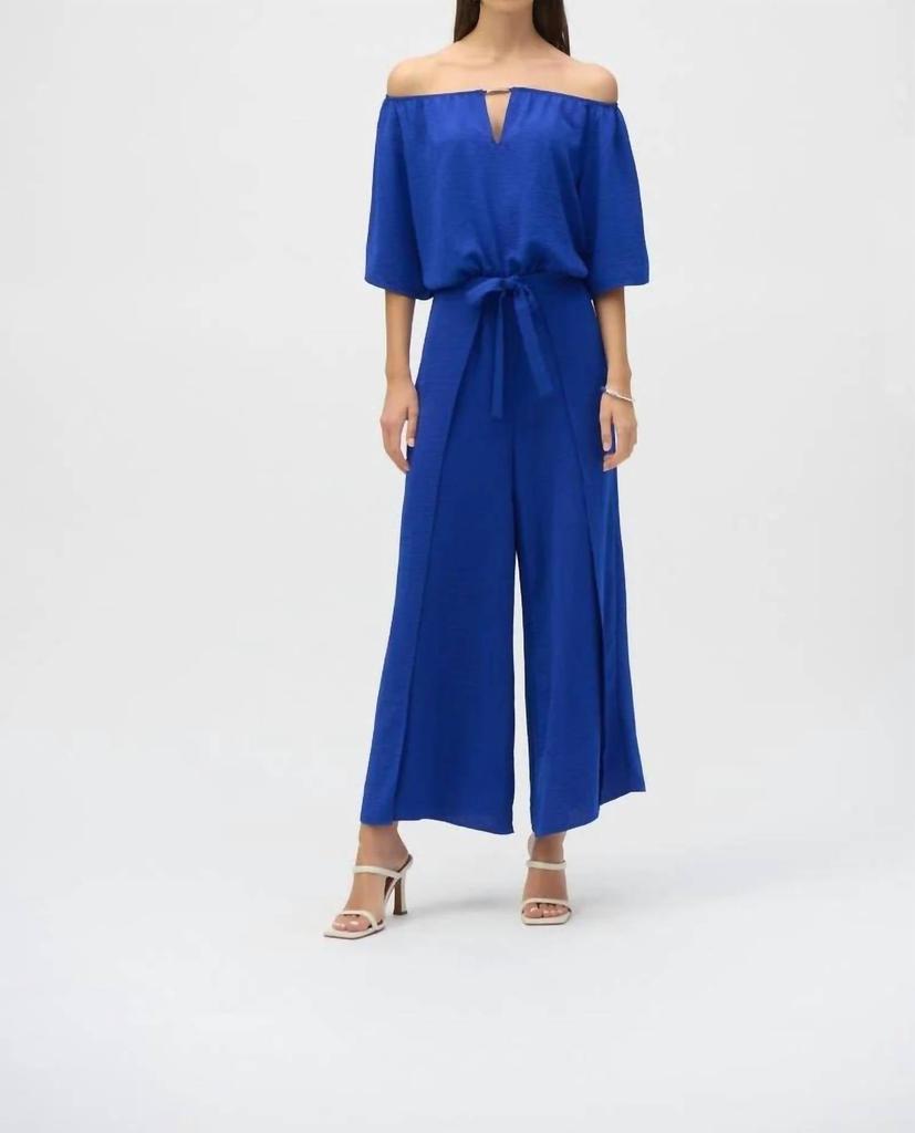 JOSEPH RIBKOFF Joseph Ribkoff - Off-shoulder Culotte Jumpsuit