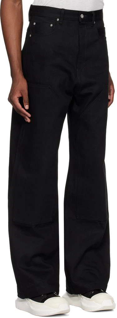 Rick Owens Black Double Knee Geth Cut Jeans 2