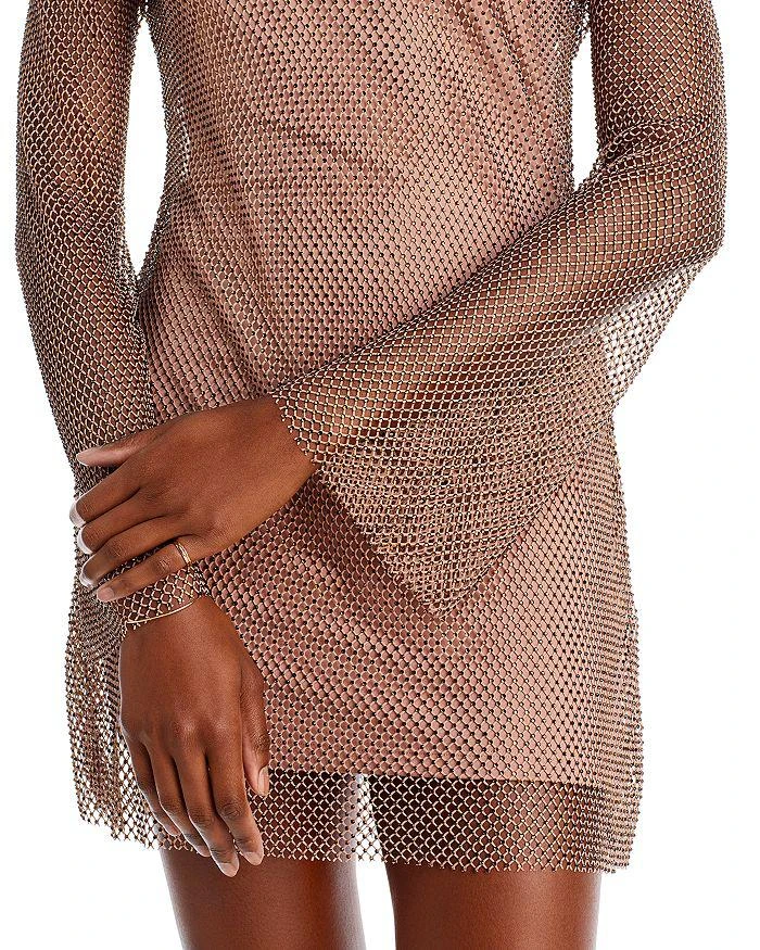 L*Space L*Dancing Queen Crystal Embellished Mesh Mini Dress Swim Cover-Up 6