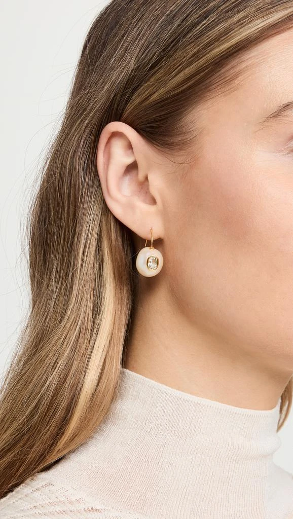 Lizzie Fortunato Pearl Pablo Earrings in Green Amethyst 2