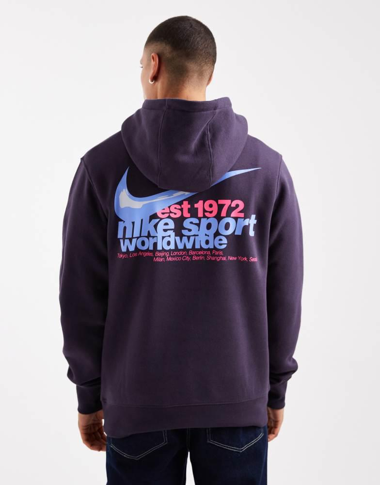 nike club purple hoodie