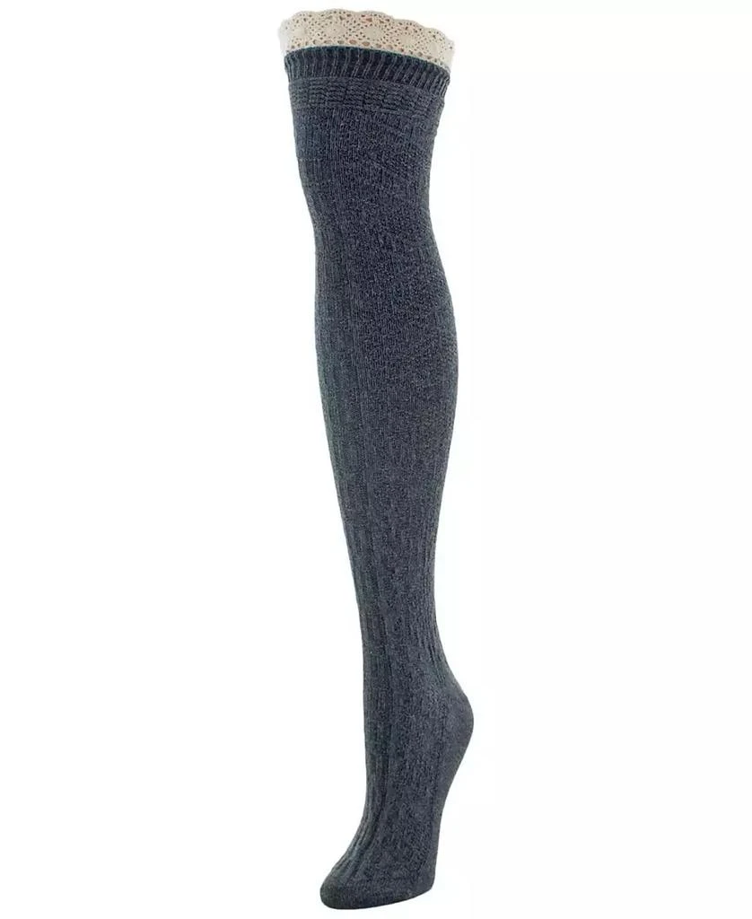 Memoi Women
s Diamond Crochet Over The Knee Socks