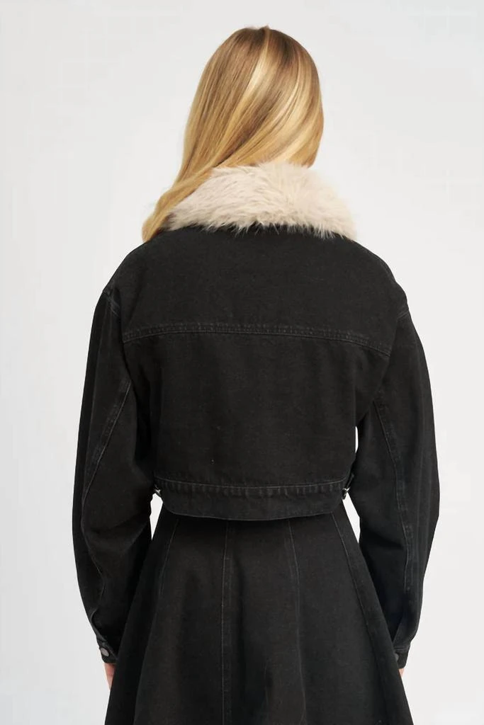 En Saison Cyprus Jacket In Washed Black 2
