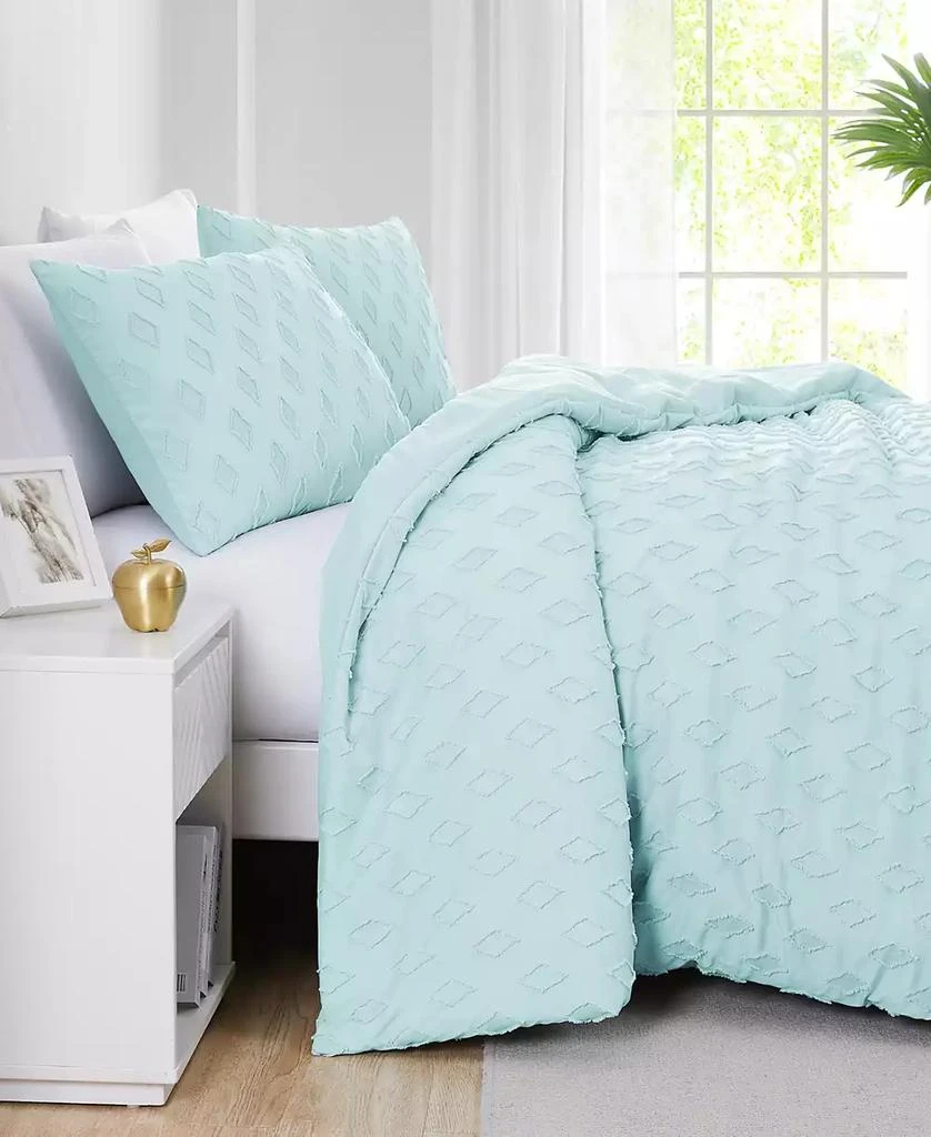 SOUTHSHORE FINE LINENS Gemma 2 Piece Textured Duvet Cover Set 2